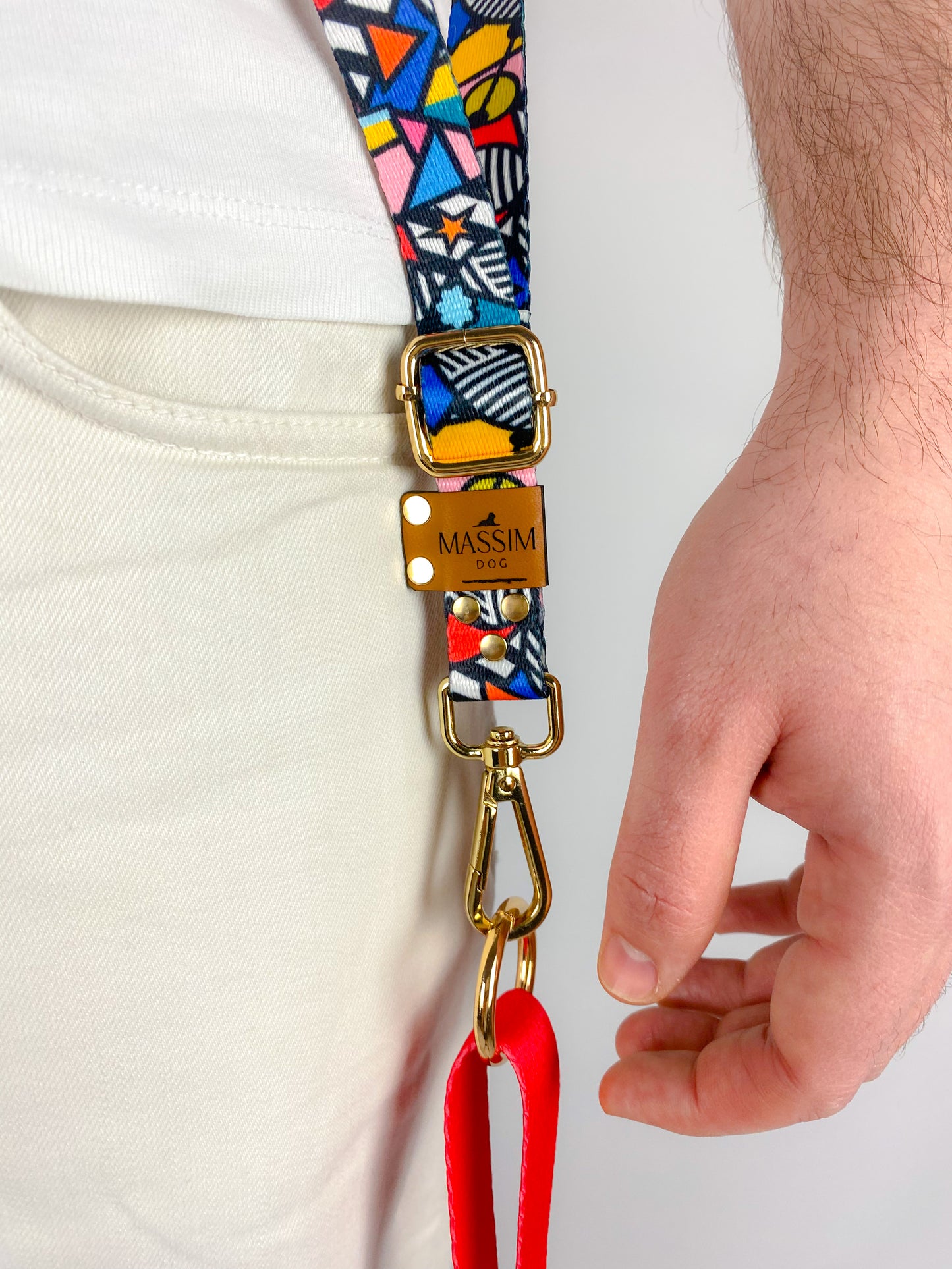 POP ART Multifunctional Handmade Hands-Free Leash and Harness